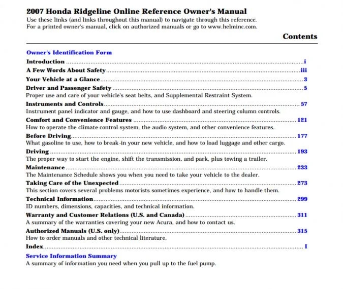 2007 Honda Ridgeline