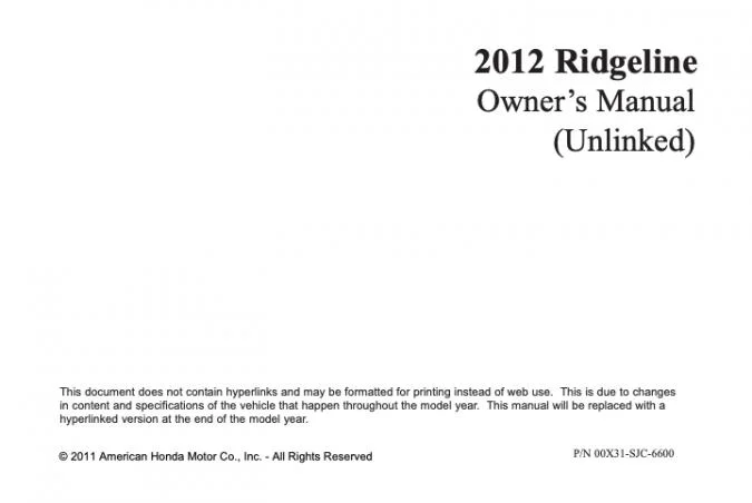 2012 Honda Ridgeline