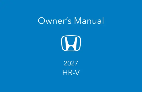 2027 Honda HR-V Sport Owner's Manual
